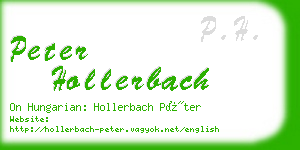 peter hollerbach business card